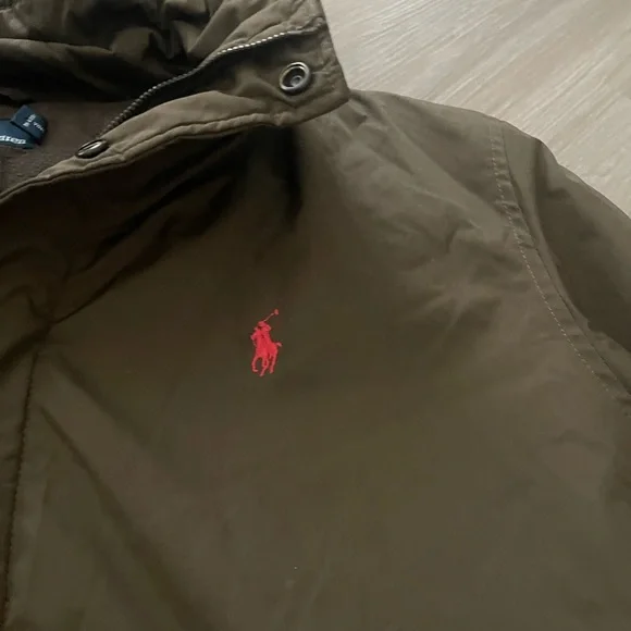 Ralph Lauren Men's olive Hooded Raincoat size xl - Picture 2 of 5